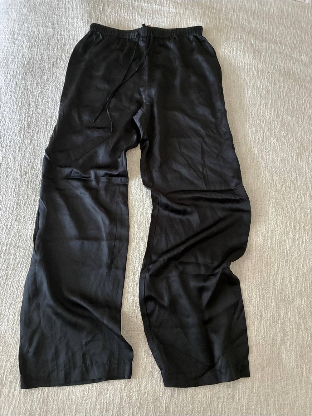 Quince washable silk pants black small